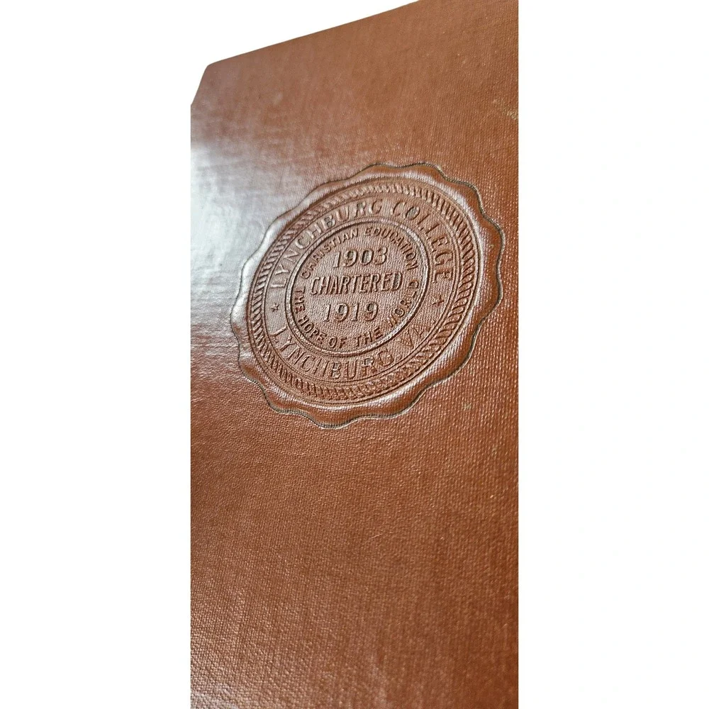 Vintage Trussell H 74 CAL‎ Lynchburg College Binder Journal Portfolio Embossed